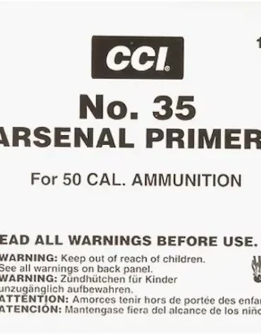 CCI 50 BMG Primer #35 Box mit 500 (5 Schalen mit 100)