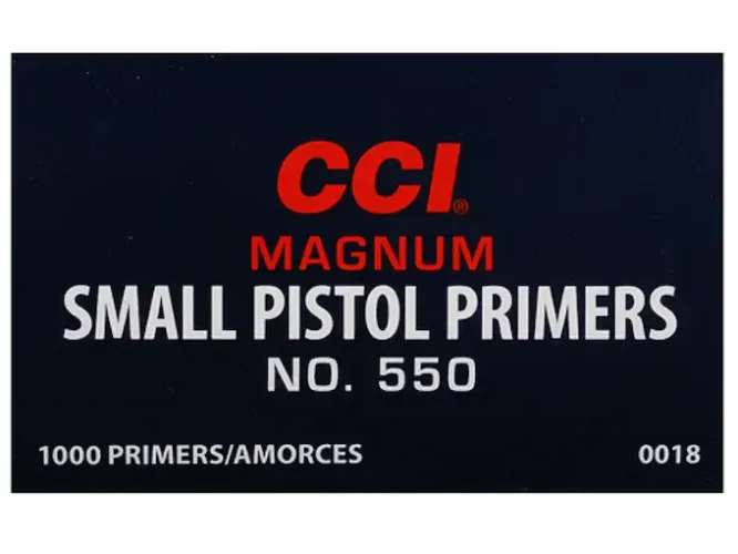 CCI Small Pistol Magnum Primers #550 Box mit 1000 (10 Schalen mit 100)