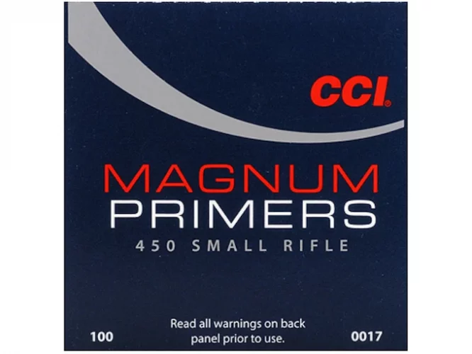 CCI Small Rifle Magnum Primers #450 Box mit 1000 (10 Schalen mit 100)