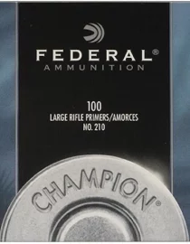 Federal Large Rifle Primers #210 Box mit 1000 (10 Tabletts mit 100)