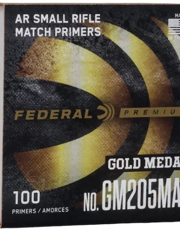 Federal Premium Gold Medal AR Match Grade Small Rifle Primers #GM205MAR Box mit 1000 (10 Schalen mit 100)