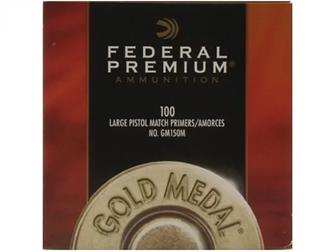 Federal Premium Gold Medal Large Pistol Match Primers #150M Box mit 1000 (10 Schalen mit 100)