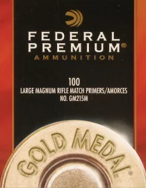 Federal Premium Gold Medal Large Rifle Magnum Match Primers #215M Box mit 1000 (10 Schalen mit 100)