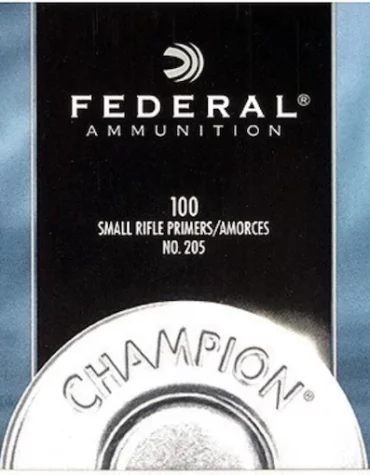 Federal Small Rifle Primers #205 Box mit 1000 (10 Schalen mit 100)