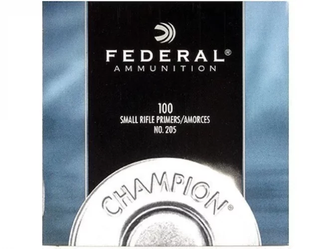 Federal Small Rifle Primers #205 Box mit 1000 (10 Schalen mit 100)