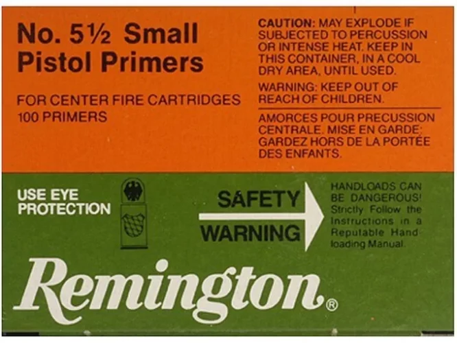 Remington Small Pistol Primers #5-1/2 Box mit 1000 (10 Schalen mit 100)