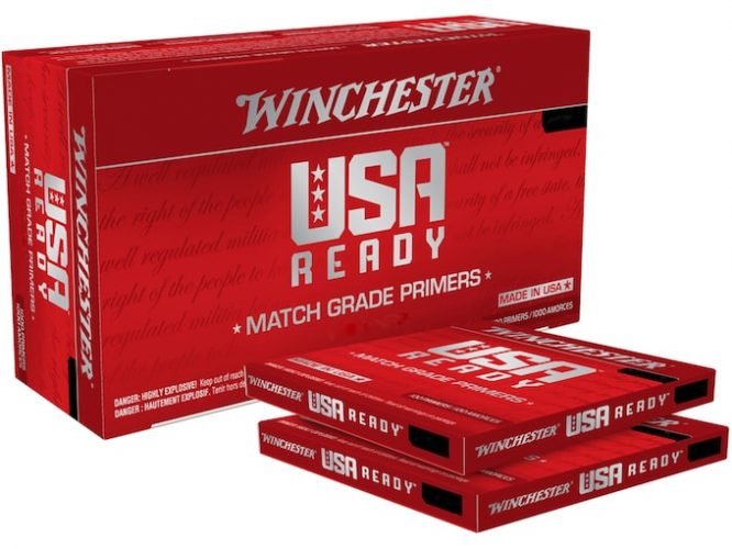 Winchester USA Ready Small Pistol Match Primers Box mit 1000 (10 Schalen mit 100)